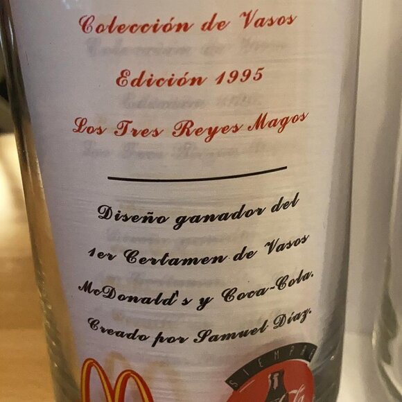 Los Tres Reyes Magos/3 Kings MELCHOR McDonald's & Coca Cola Vaso/Glass VINTAGE - Picture 5 of 6
